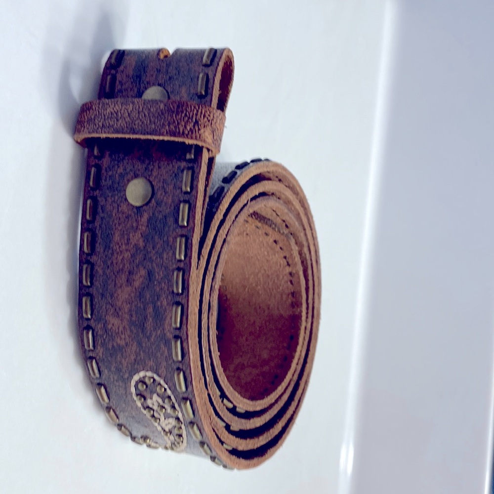 Bill Adler -decorative brown belt-genuine leather